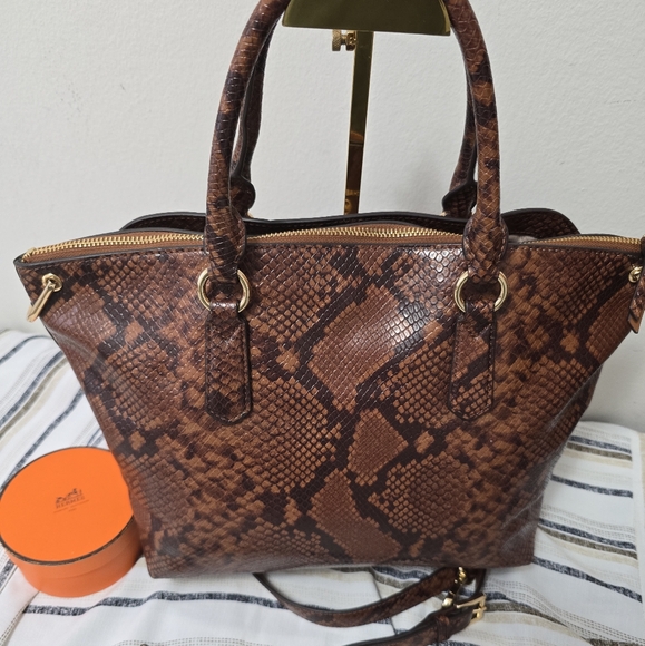 Michael Kors Elson Large Satchel PYTHON - Picture 2 of 9